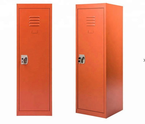 ตู้เก็บของโลหะแบบแบนตู้เก็บของเหล็กประตูเดียวสำหรับห้องนอน